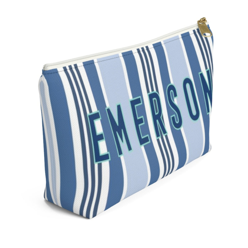 Reißverschlusstasche – Capri Stripe – Clairebella Studio