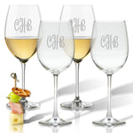 Monogram Wine Glasses - Set of 4