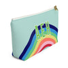 Reißverschlusstasche – Regenbogenblau Clairebella Studio
