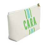Zippered Pouch - Stripe Limeaide Clairebella