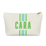 Zippered Pouch - Stripe Limeaide Clairebella