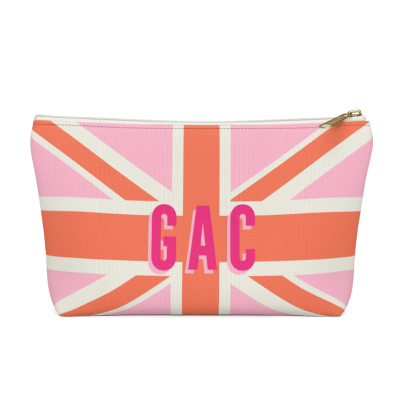 Zippered Pouch - Union Jack Pink Clairebella