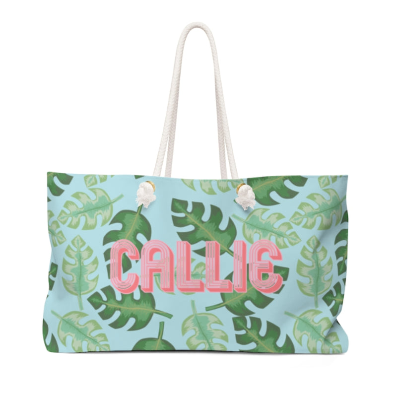 Tropische blaue Reisetasche – Clairebella Studio