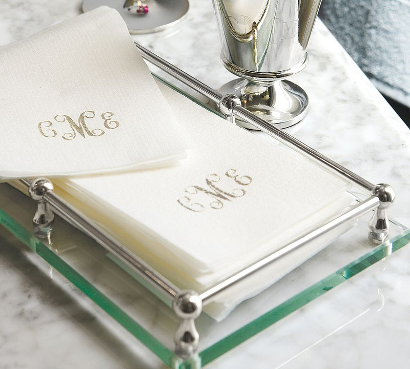 Monogrammed Linen Like Disposable Guest Towels